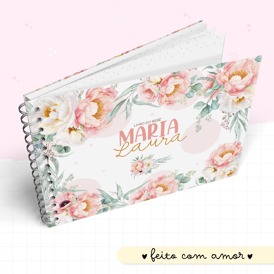 Livro do Bebê - Floral 04