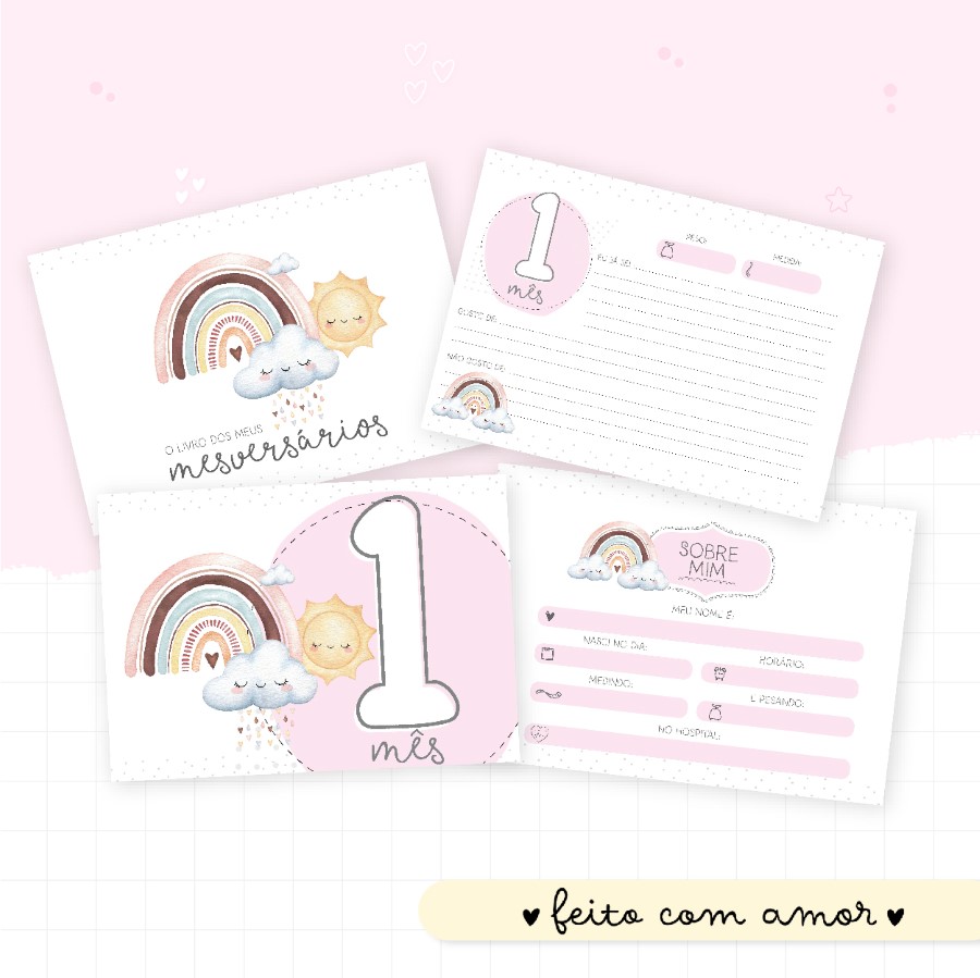 Livro do Bebê - Arco-Íris menina - Imagem 3