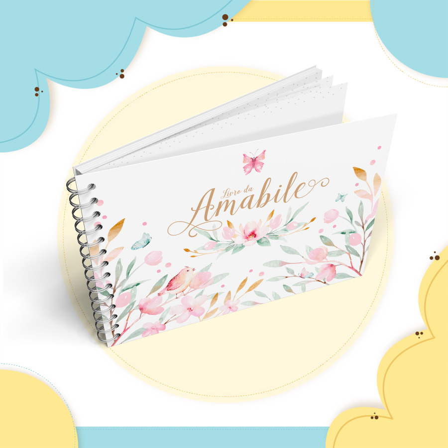Livro do Bebê - Floral 04
