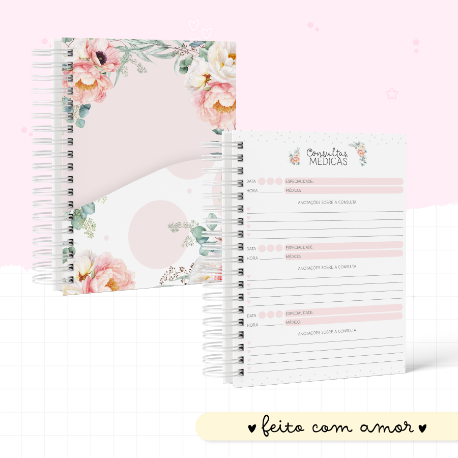 Caderneta de Saúde/Vacina - Floral 02 - Imagem 3