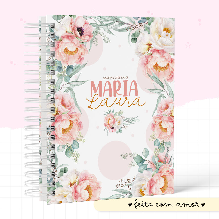 Caderneta de Saúde/Vacina - Floral 02